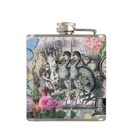 Alice in Wonderland Dodo Classic Artwork Heupfles (Achterkant)