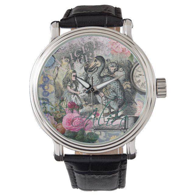 Alice in Wonderland Dodo Classic Artwork Horloge (Voorkant)
