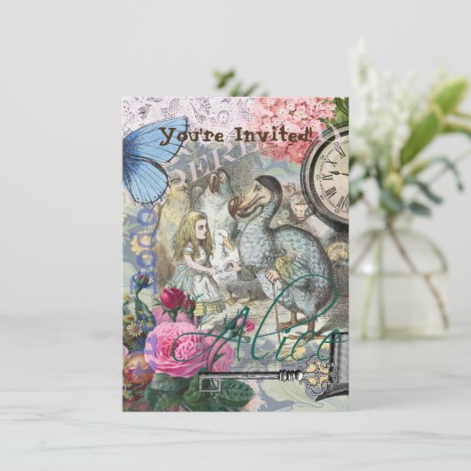 Alice in Wonderland Dodo Classic Artwork Kaart (Staand voorkant)