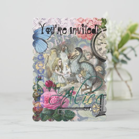 Alice in Wonderland Dodo Classic Artwork Kaart (Staand voorkant)