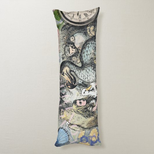 Alice in Wonderland Dodo Classic Artwork Lichaamskussen (Achterkant (Verticaal))