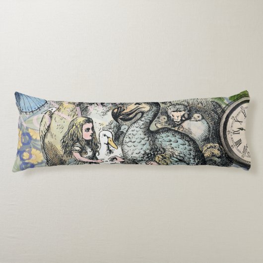 Alice in Wonderland Dodo Classic Artwork Lichaamskussen (Voorkant)