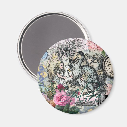 Alice in Wonderland Dodo Classic Artwork Magneet (Voorkant / Achterkant)