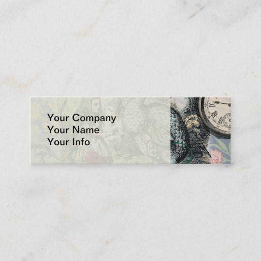 Alice in Wonderland Dodo Classic Artwork Mini Visitekaartje (Voorkant)