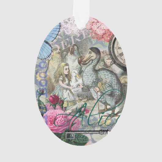 Alice in Wonderland Dodo Classic Artwork Ornament (achterkant)