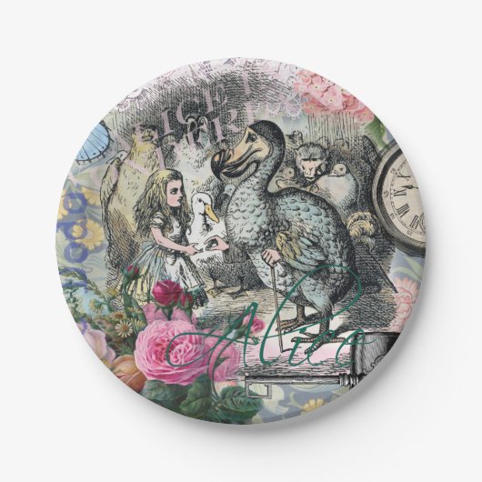 Alice in Wonderland Dodo Classic Artwork Papieren Bordje (Voorkant)