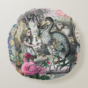 Alice in Wonderland Dodo Classic Artwork Rond Kussen