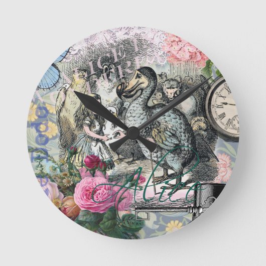 Alice in Wonderland Dodo Classic Artwork Ronde Klok (Voorkant)