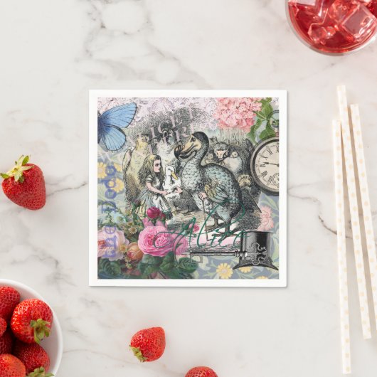 Alice in Wonderland Dodo Classic Artwork Servetten (Insitu)