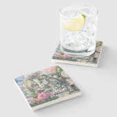 Alice in Wonderland Dodo Classic Artwork Stenen Onderzetter (Zijkant)