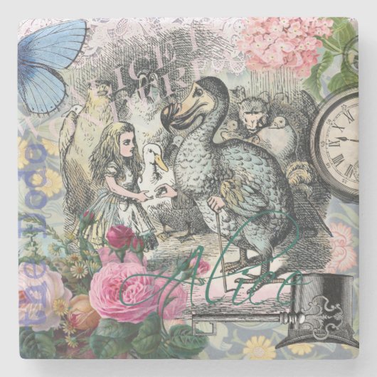 Alice in Wonderland Dodo Classic Artwork Stenen Onderzetter (Voorkant)