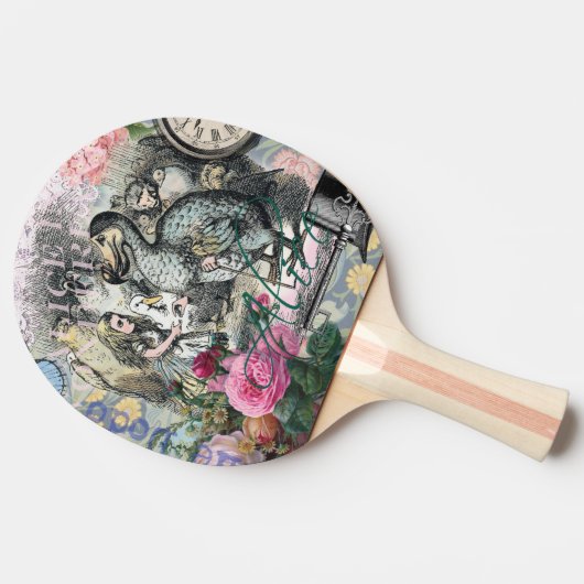 Alice in Wonderland Dodo Classic Artwork Tafeltennisbatje (Zijkant)