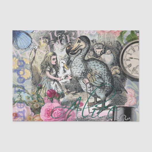 Alice in Wonderland Dodo Classic Artwork Tissuepapier (Voorkant)