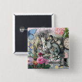 Alice in Wonderland Dodo Classic Artwork Vierkante Button 5,1 Cm (Voorkant /achterkant)