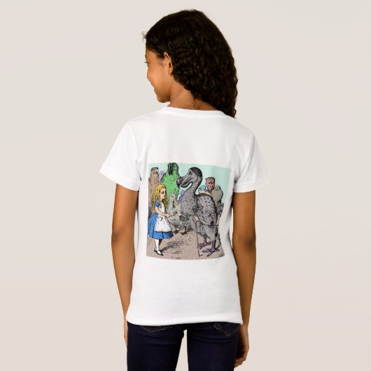 Alice in Wonderland: Dodo geeft Alice een vingerho T-shirt (Achterkant volledig)
