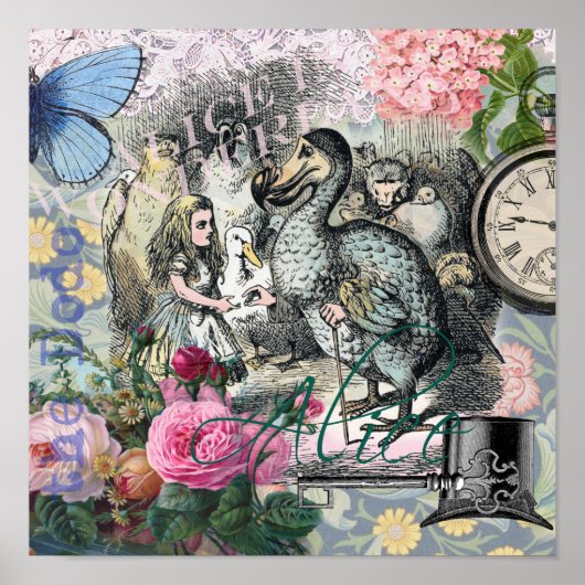 Alice in Wonderland Dodo Klassieke Kunstwerk Poster (Voorkant)