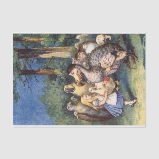 Alice in Wonderland DoDo-ontkoppeling Tissuepapier (Voorkant)