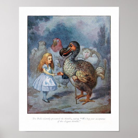 Alice in Wonderland Dodo Tenniel Print Poster (Voorkant)