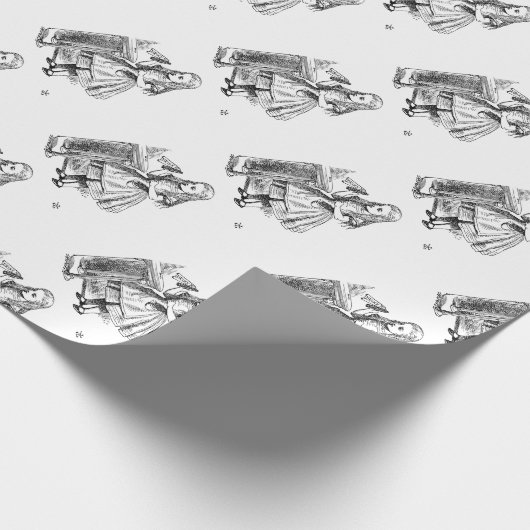 Alice in Wonderland - door het kijkglas Cadeaupapier (Hoek)