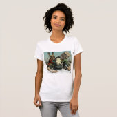 Alice in Wonderland Dormouse in de Teapot T-shirt (Voorkant volledig)