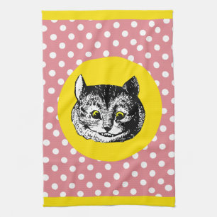 Alice in Wonderland Dotty Cheshire Cat Tea Towel Theedoek
