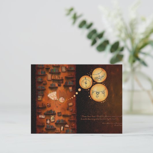 Alice in Wonderland-Down The Rabbit-Hole Briefkaart (Staand voorkant)