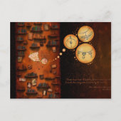 Alice in Wonderland-Down The Rabbit-Hole Briefkaart (Voorkant)