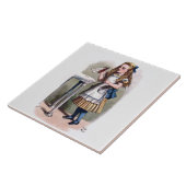 Alice in Wonderland Drink me Art Tile of Trivet Tegeltje (Zijkant)