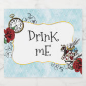  Alice in Wonderland Drink Me Bier Etiket (Enkel label)