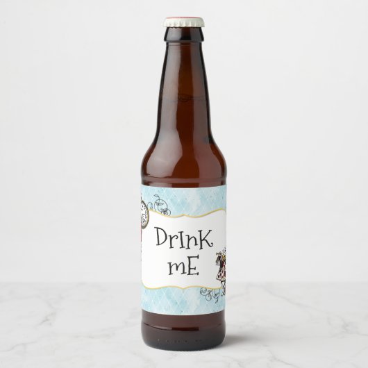  Alice in Wonderland Drink Me Bier Etiket (Voorkant)
