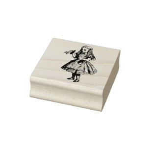 Alice in Wonderland Drink me bottelkunst Rubberstempel