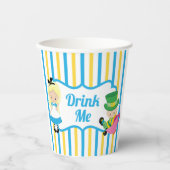 Alice in Wonderland Drink me Cute Kinder Tea Party Papieren Bekers (Voorkant)