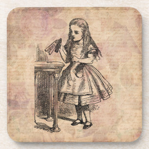 Alice in Wonderland Drink me fles Bier Onderzetter