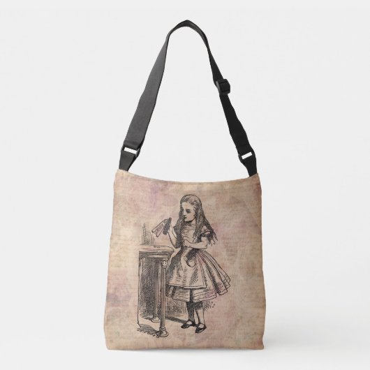 Alice in Wonderland Drink me fles Crossbody Tas (Voorkant)