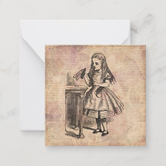 Alice in Wonderland Drink me fles Notitiekaartje (Voorkant)