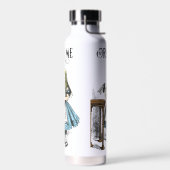 Alice in Wonderland Drink Me Kleur Illustratie Waterfles (Links)