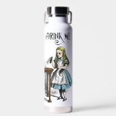 Alice in Wonderland Drink Me Kleur Illustratie Waterfles (Voorkant)
