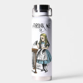 Alice in Wonderland Drink Me Kleur Illustratie Waterfles (Achterkant)