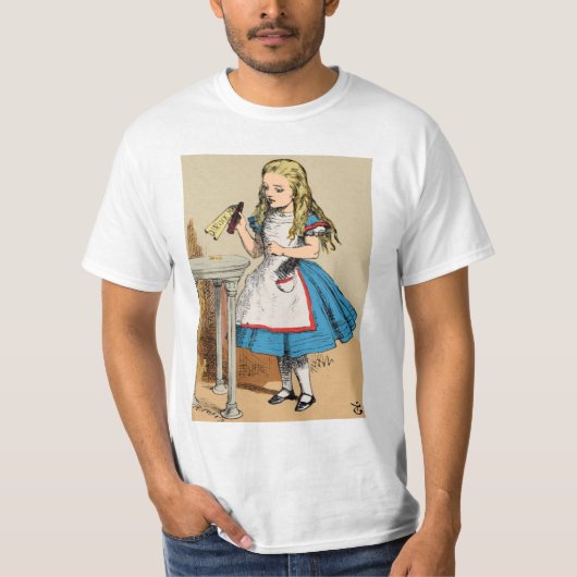 Alice in Wonderland - Drink me Mannen T-Shirt (Voorkant)