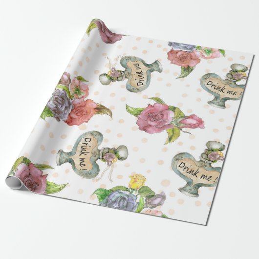 Alice in Wonderland Drink me met papier (Uitgerold)