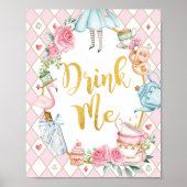 Alice in Wonderland DRINK ME Party Sign Poster (Voorkant)