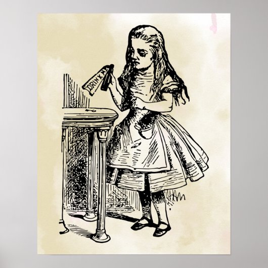 Alice in Wonderland Drink me Poster (Voorkant)