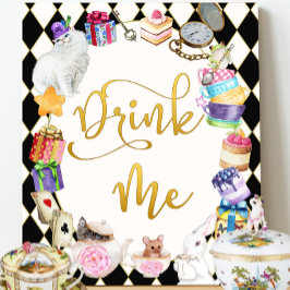 Alice in Wonderland Drink Me Tafelteken Poster