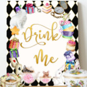 Alice in Wonderland Drink Me Tafelteken Poster