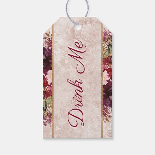 Alice in Wonderland Drink Me Tea Party Favor Cadeaulabel (Voorkant)