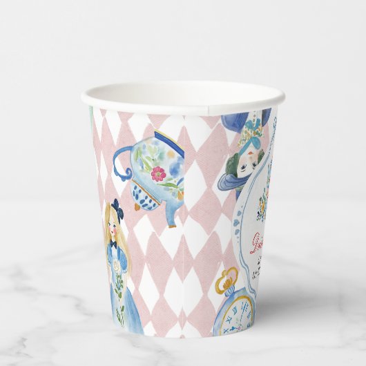 Alice in Wonderland 'Drink me' verjaardagsfeestje Papieren Bekers (Rechts)