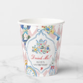 Alice in Wonderland 'Drink me' verjaardagsfeestje Papieren Bekers (Voorkant)