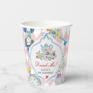 Alice in Wonderland 'Drink Me' Verjaardagsfeestje Papieren Bekers
