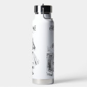 Alice in Wonderland Drink Me Zwart-wit Waterfles (Links)