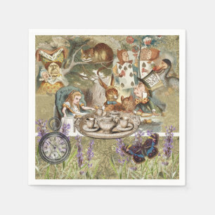 Alice in Wonderland Dwaas Thee Feestje Servet